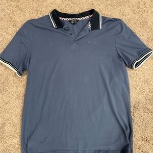 Ben Sherman Navy Polo Shirt with White Trim